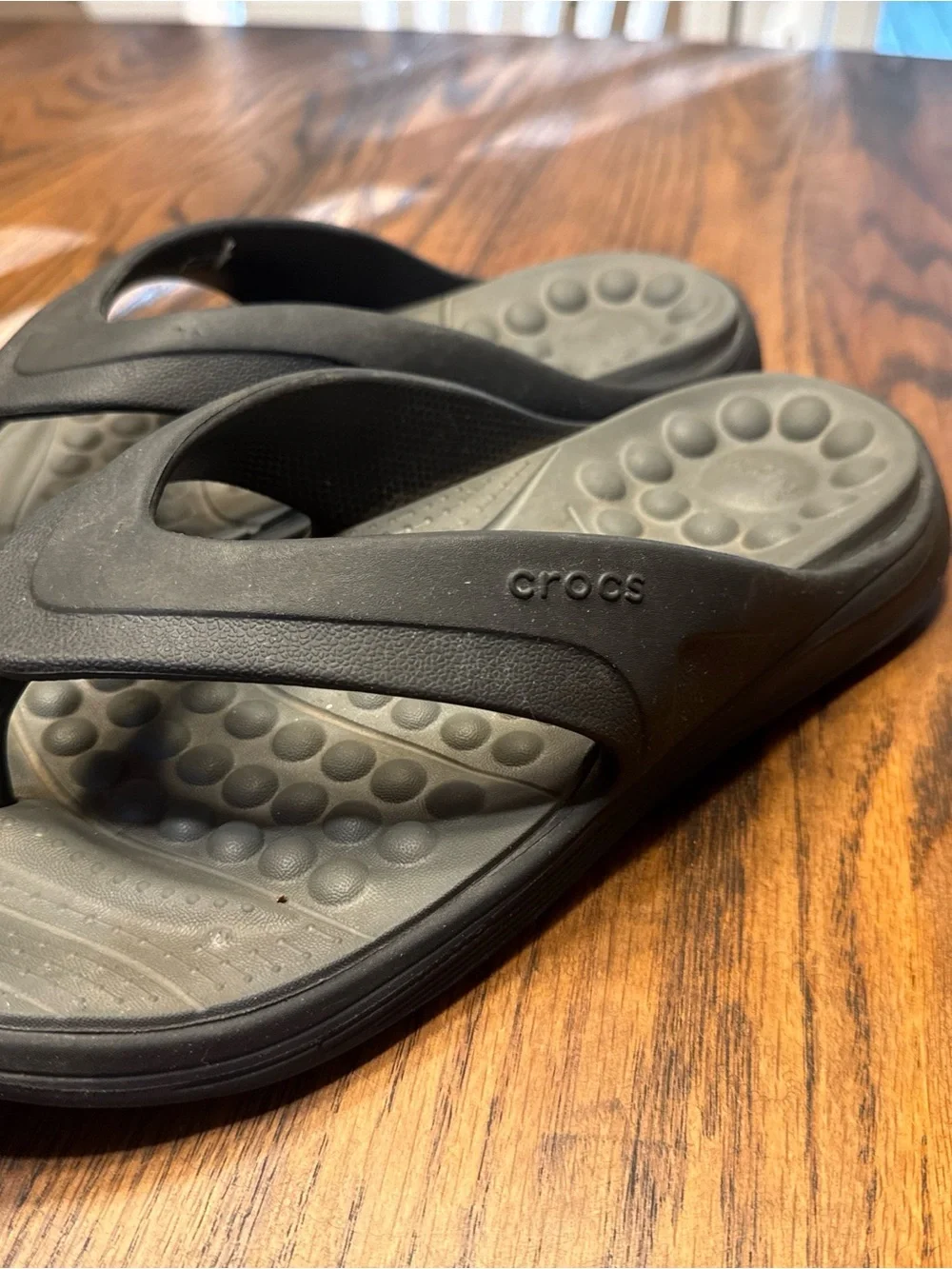 Croc Flip Flop Sandals Black/Gray size 11 M